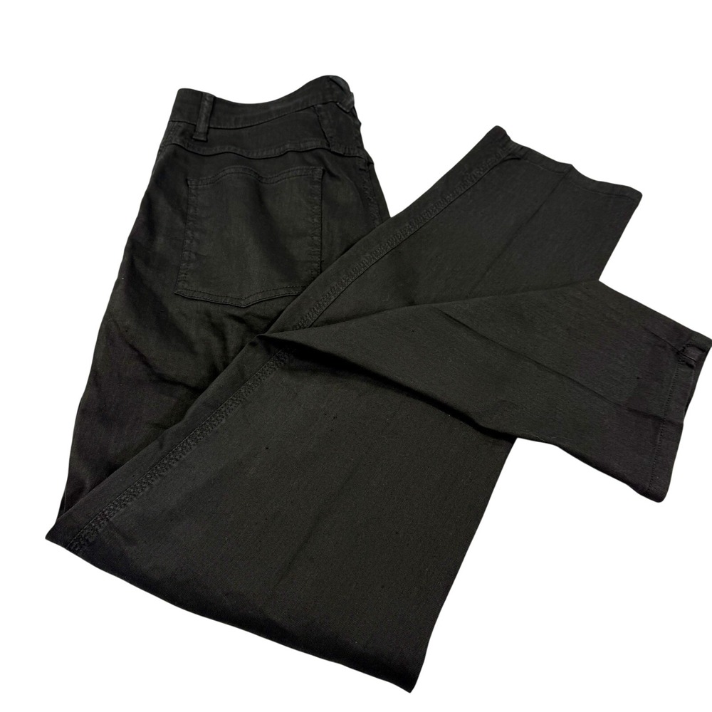 Closed Pearl Pants 29 Black‎ Linen Blend Italy High Rise Straight Leg Designer